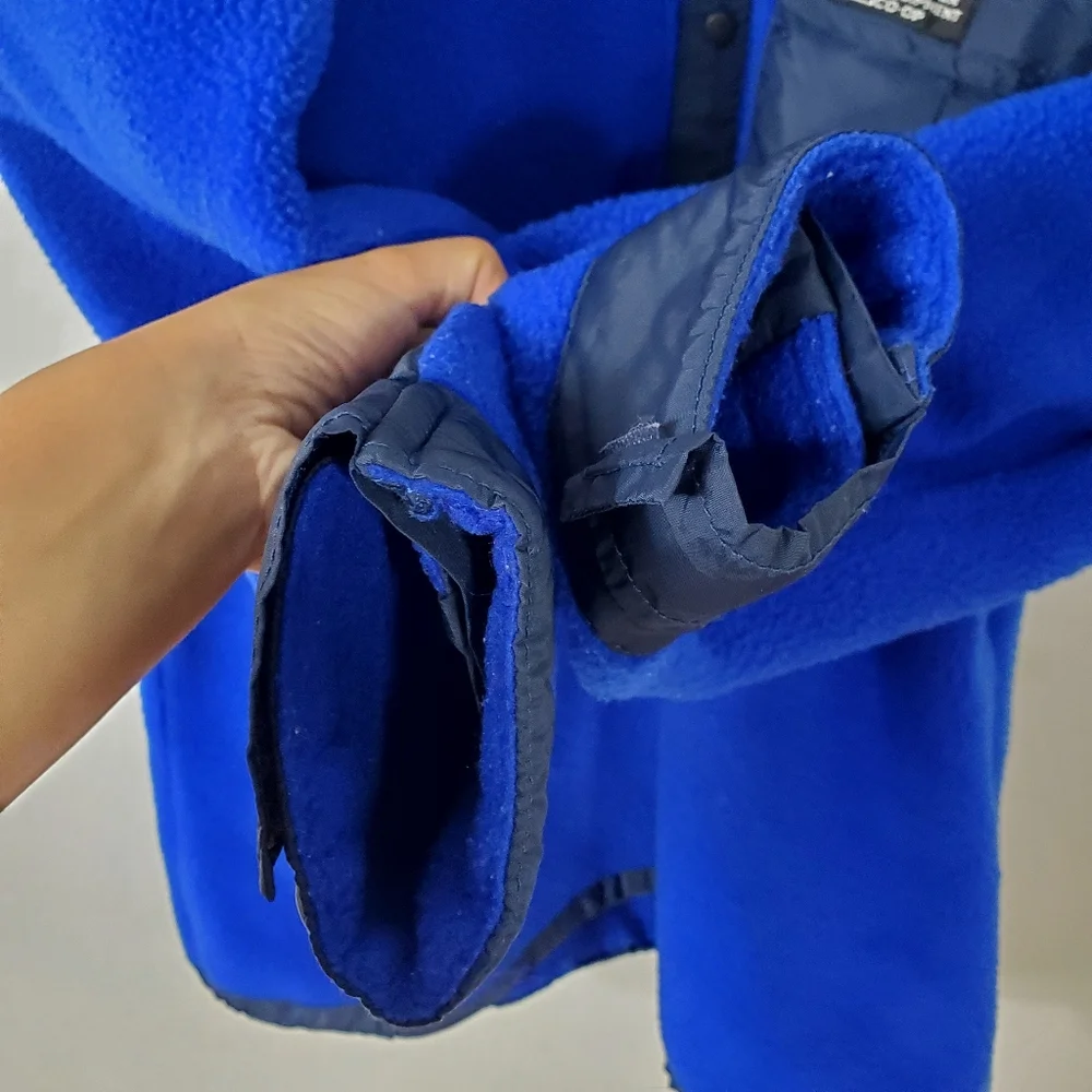 Vintage MEC Snap Button Polartech Fleece Deep Blue - Picture 9 of 9